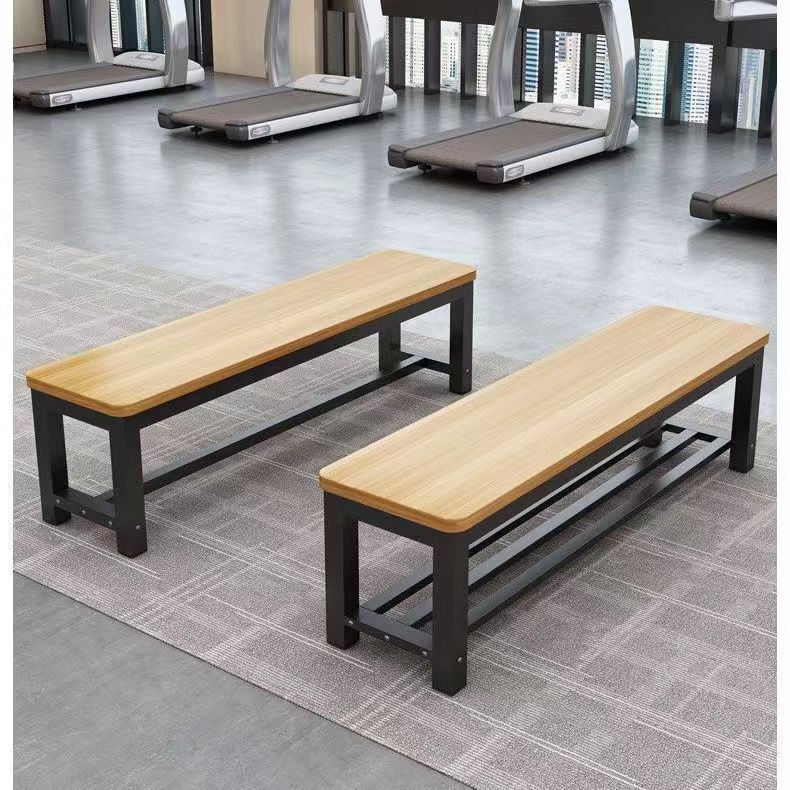 Four-legged long bench for gym locker rooms, home entrance shoe changing bench, bathroom end-of-bed bench, simple casual dining chair
