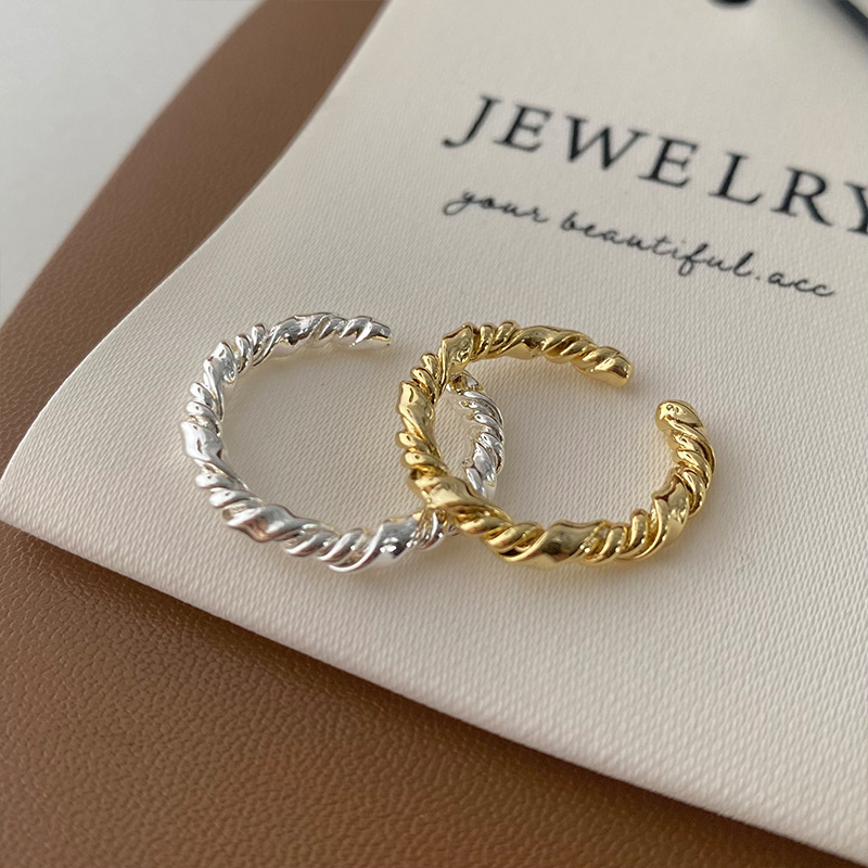 Twist Twist Opening Ring Female Niche Design Personalized Fashion Simple Temperament All-match High-end Sense Index Finger Ring