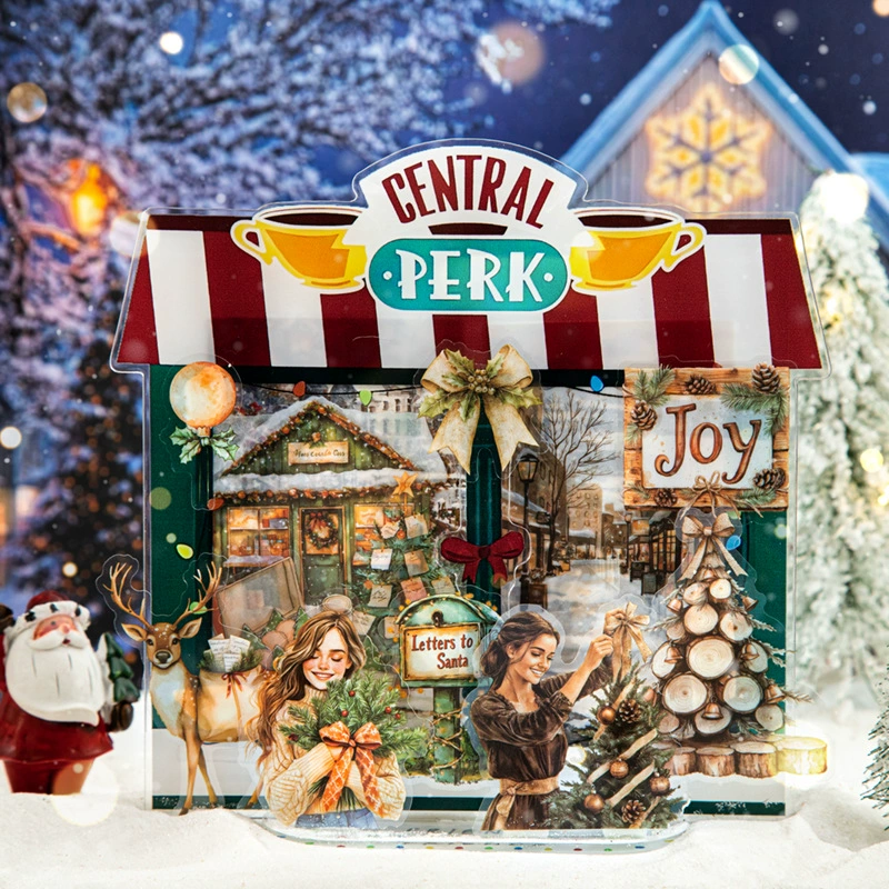 Красивый день ландшафтные наклейки Celebrate Christmas Together Серия Creative Materials Children's Handbook DIY сцена коллаж