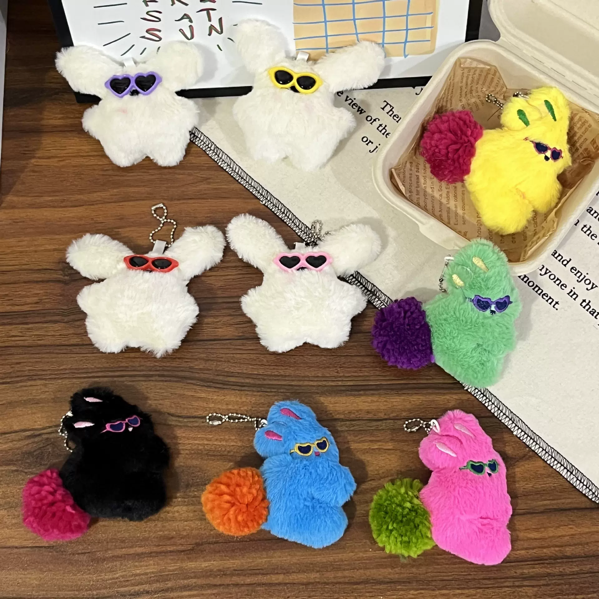 可爱毛绒兔子挂件酷萌miu系包挂件挂饰ins风钥匙扣饰品配件配饰