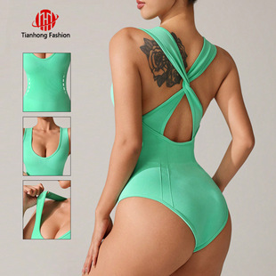 Seamless One-piece Air Yoga Suit Shaper High Elastic Thread Triangle Jompsuit Hip Yoga Suit Women