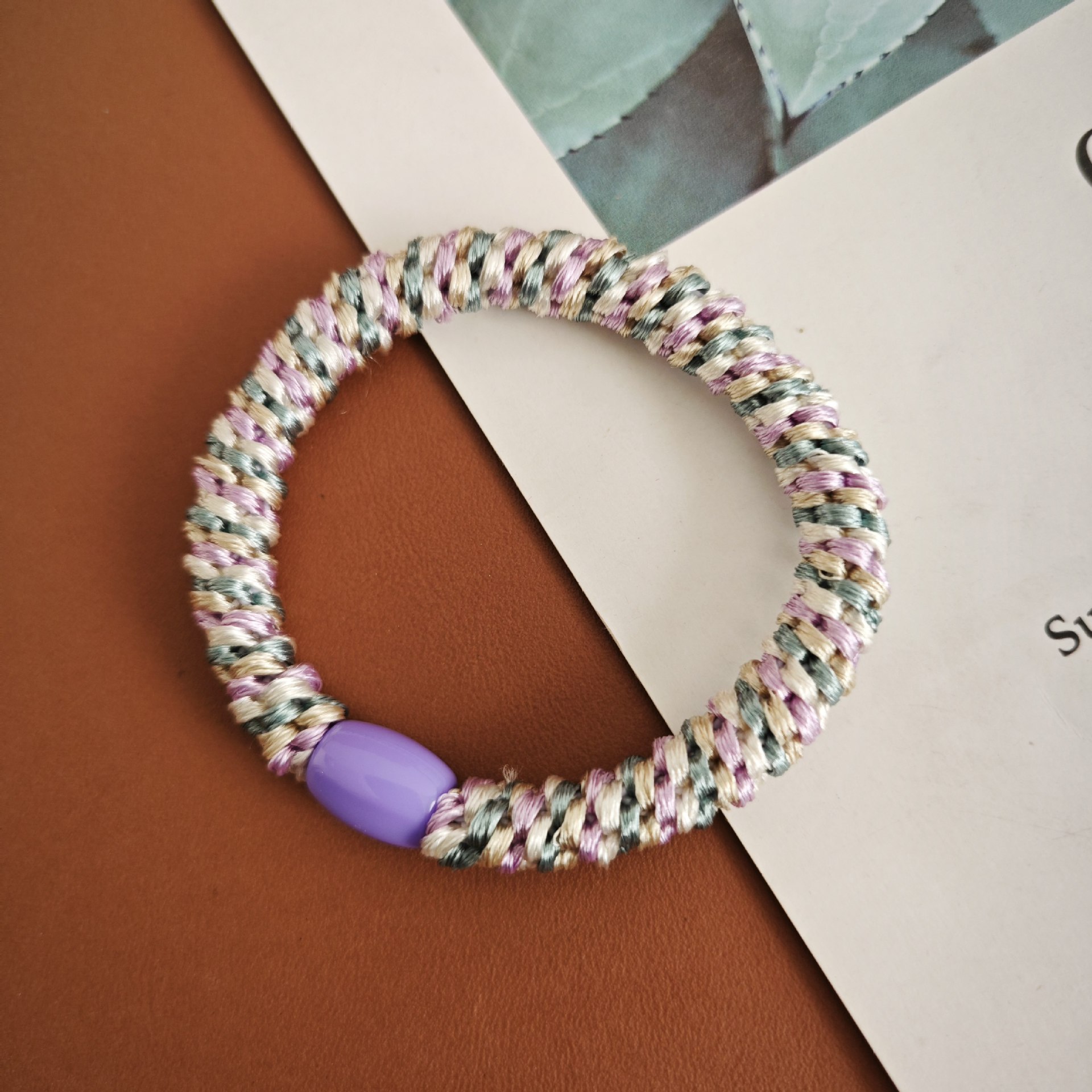 69#보라색 구슬이 어울리는 흰색 보라색 파란색