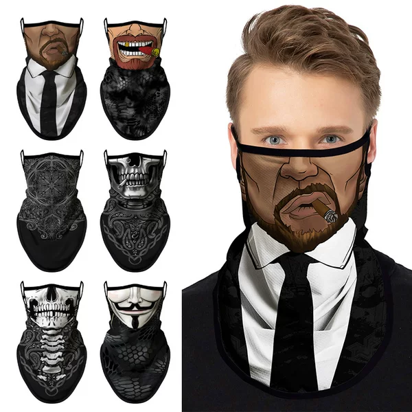 Outdoor Sun Protection Masks for Men and Women in Spring and Summer, Anti-Uv Neck Protection, Breathable Face Masks, Cycling and Running Ear-Hanging Masks