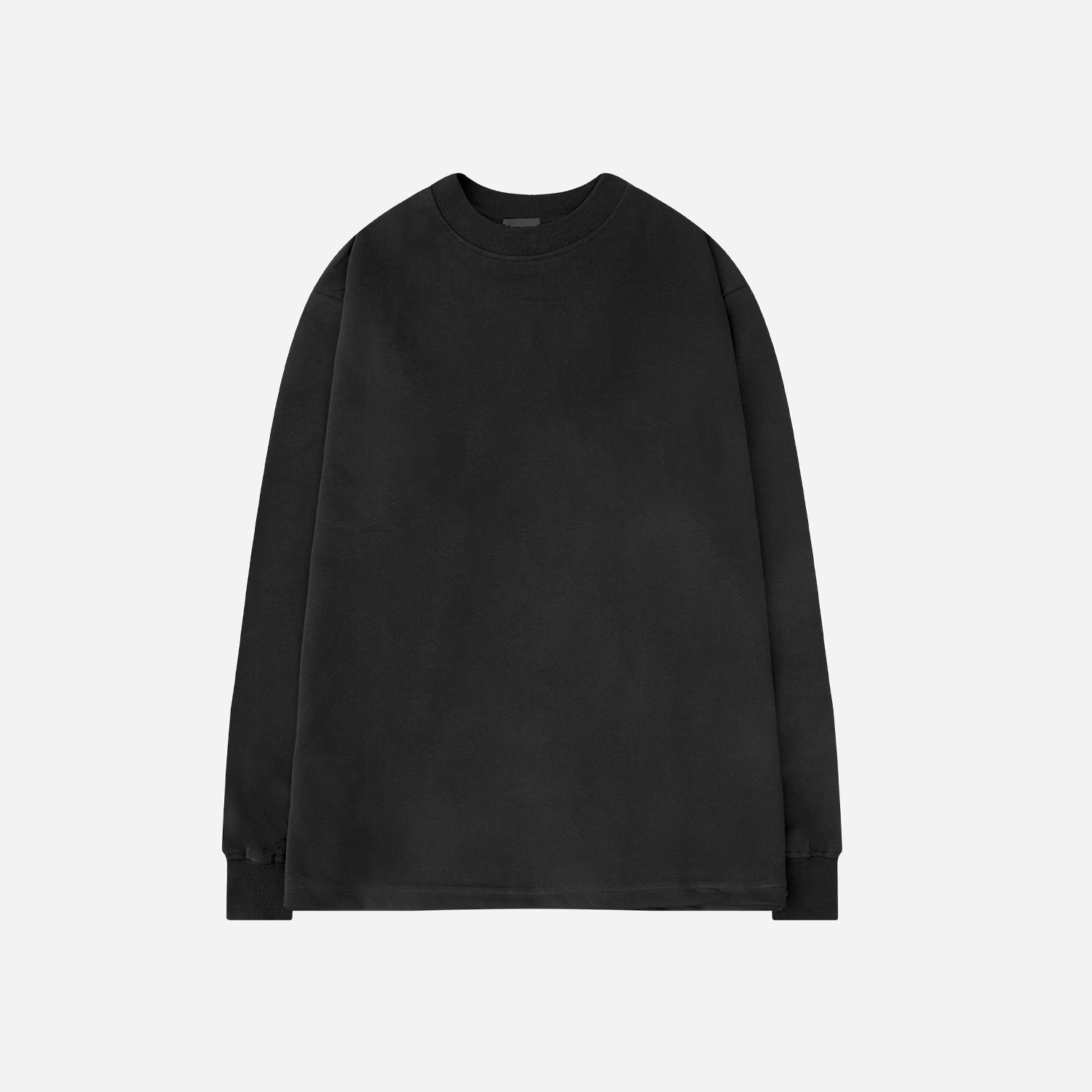 Camiseta básica blanca de manga larga 260 g, algodón grueso para hombre, estilo suelto americano