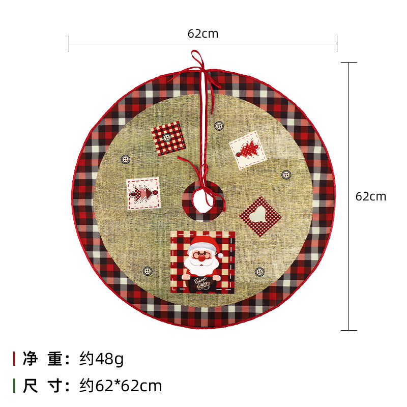 2022 transfronterizo nuevo árbol de Navidad falda creativa exquisita impresión árbol inferior decoración Navidad suministros decoraciones al por mayor