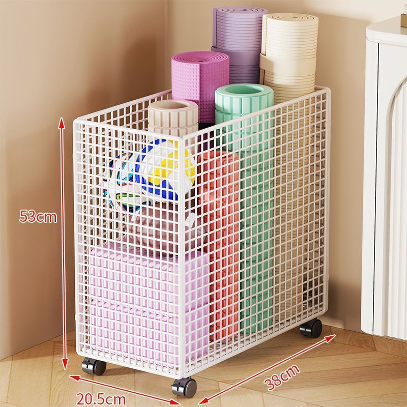 スポーツ用品収納、折りたたみ整理用品、フィットネス・スポーツ用品チューブ、ヨガマット、おもちゃ、車輪付きバスケット、家庭用狭い|undefined