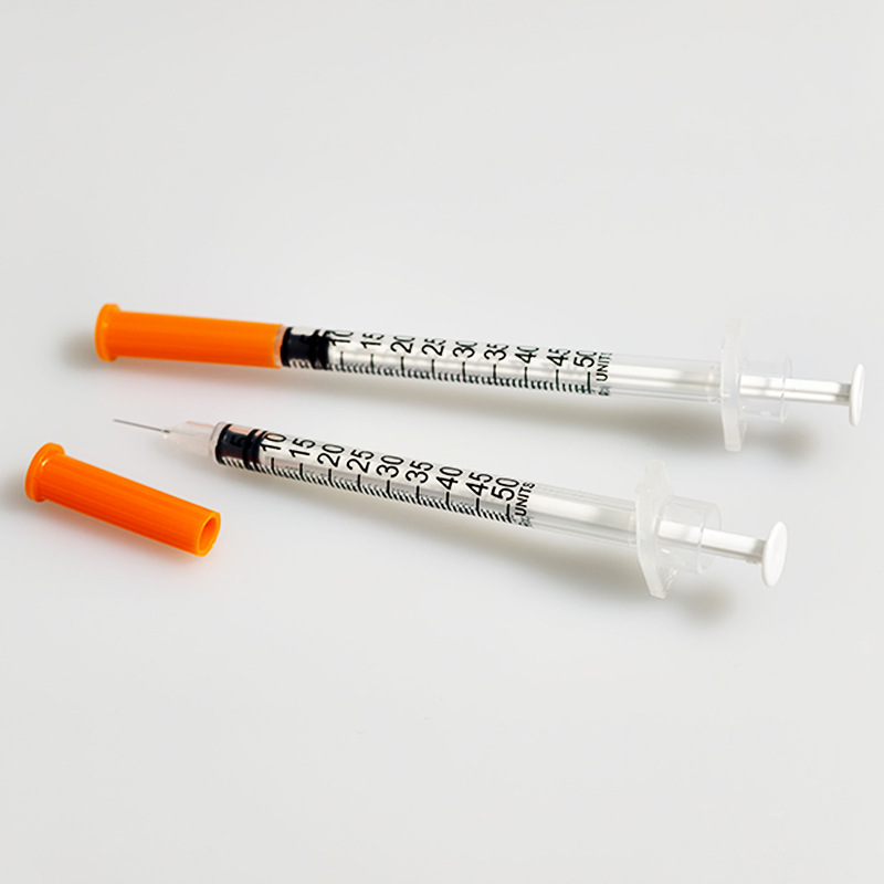 Comercio exterior 0.5ml / 0.3ml alimentador de jeringa desechable tipo mano Amazon inyección de insulina aguja