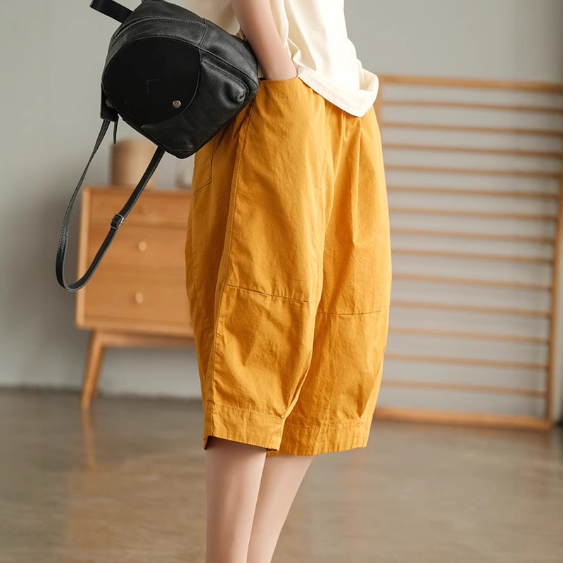 Summer New Style Five-Point Casual Straight Cotton Shorts Loose Mid-Pants 5817 Summer New Style Five-Point Casual Straight Cotton Shorts Loose Mid-Pants 5817