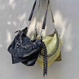 腰果花单肩包双面丝巾斜挎包25新款小众民族风休闲百搭包跨境代发