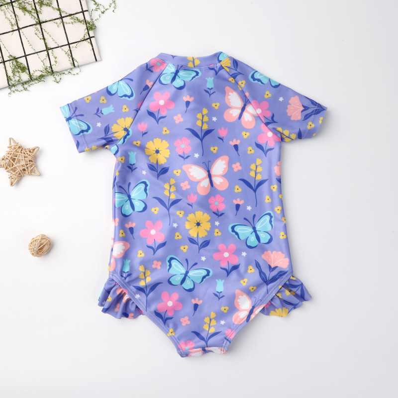 Children's high quality quick dry swimwear girl's for early age, princess style 2