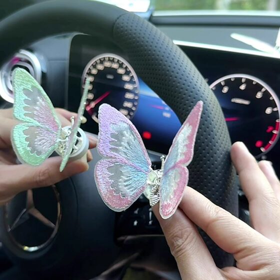 Moving butterfly car center console air outlet decoration car small ornaments Cure Series car accessories creative female