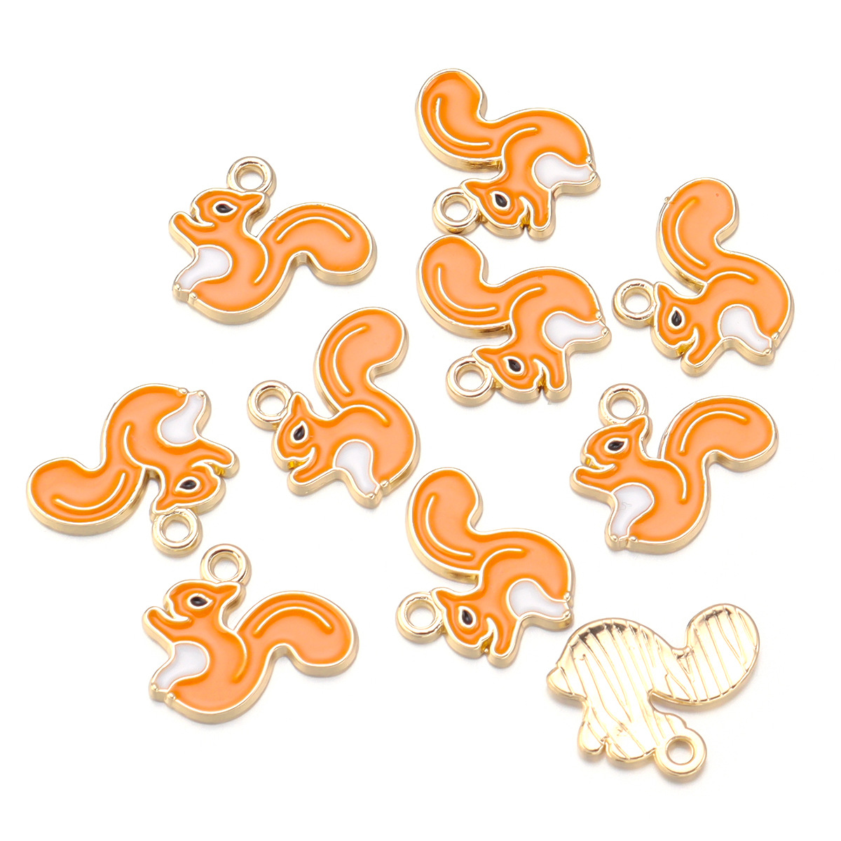 10 PCS/Package Alloy Squirrel Pendant display picture 6