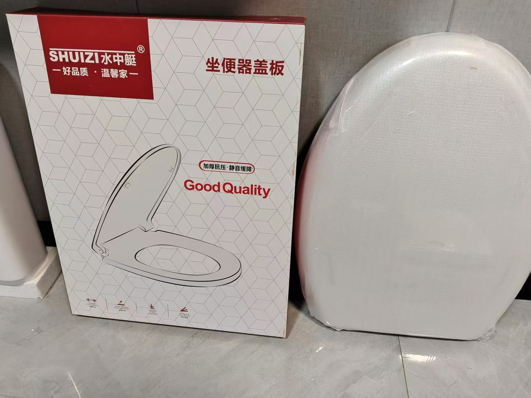 Toilet seat cover, toilet seat cover, toilet slow-down seat cover, toilet seat seat Application Scenario