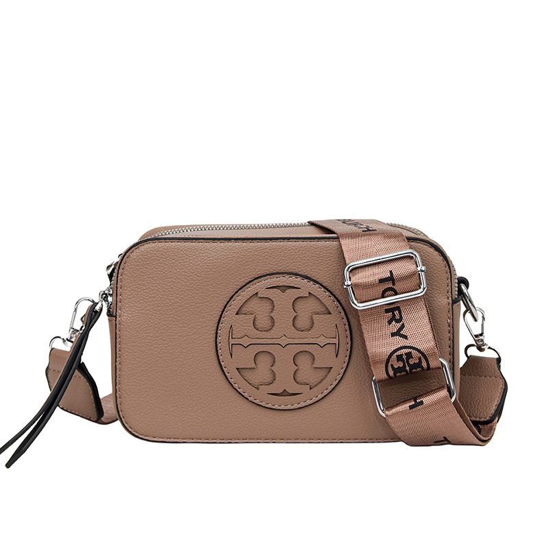 Nuevo bolso de cámara BT con estampado de litchi en Europa y los Estados Unidos en verano 2024, bolso de cámara con cremallera doble, bolso de mujer con tirantes de hombro único