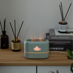工場シミュレーション炎アロマディフューザー加湿器雰囲気ランプ寝室家庭用デスクトップエッセンシャルオイル超音波アロマディフューザー