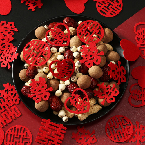 Set of wedding 囍 hand-thrown happy small happy words wedding supplies wedding layout wedding room decoration happy word stickers stair happy