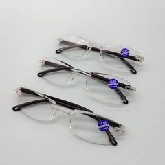 老花無枠メガネブルーレイ防止ファッションシンプルな男女通用老眼鏡1元2元供給