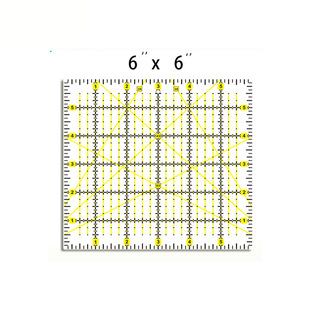 Acrylic Ruler Durable and Beautiful Transparent OLD FOx Transparent Ruler 6''x6''