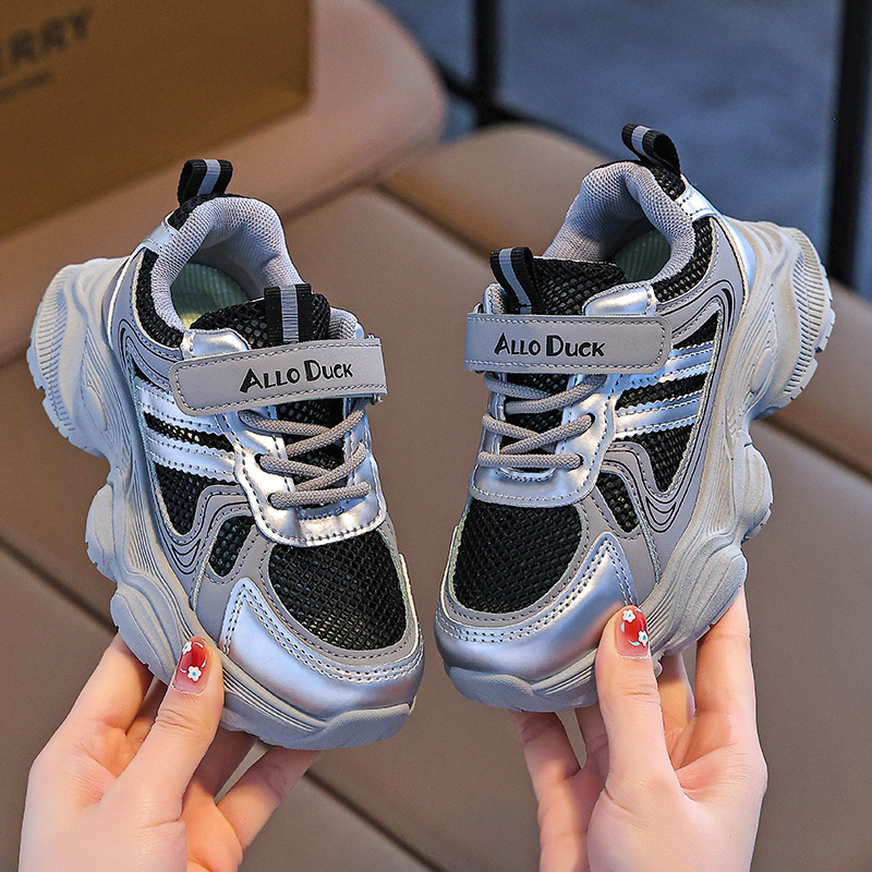 Zapatos para niños, zapatos deportivos para niños, 2025 nuevo estilo de primavera y otoño, transpirable, zapatos de coco para niños grandes en el campus