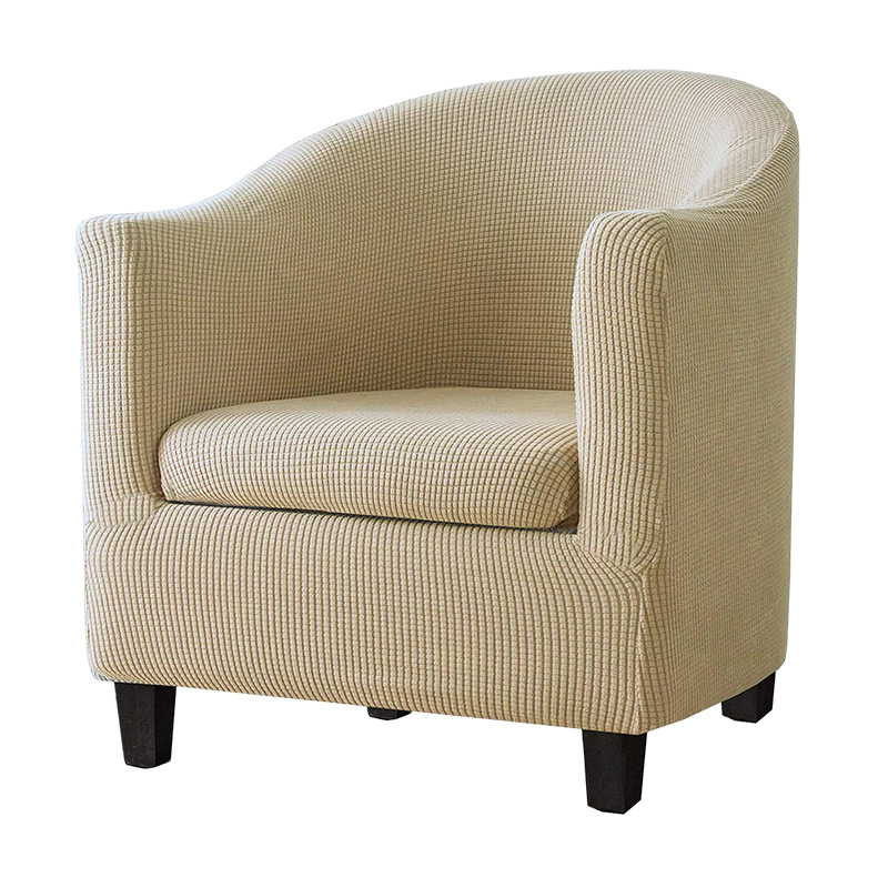 Funda de sofá elástica de una sola pieza con diseño de grano de maíz para cibercafés, hoteles y cafeterías, ajuste elástico para una persona.