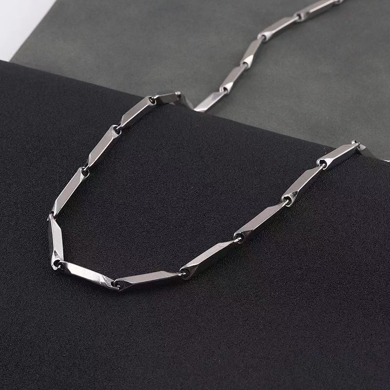 Titaniumstalen ketting voor dames en heren, stijlvol collier_voghion.com