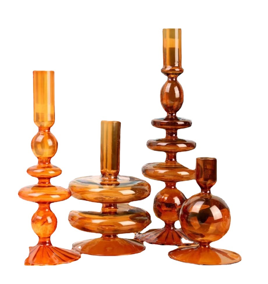 Decoración del hogar candelabro moderno minimalista candelabro de cristal francés retro candelabro modelo decoración de la habitación