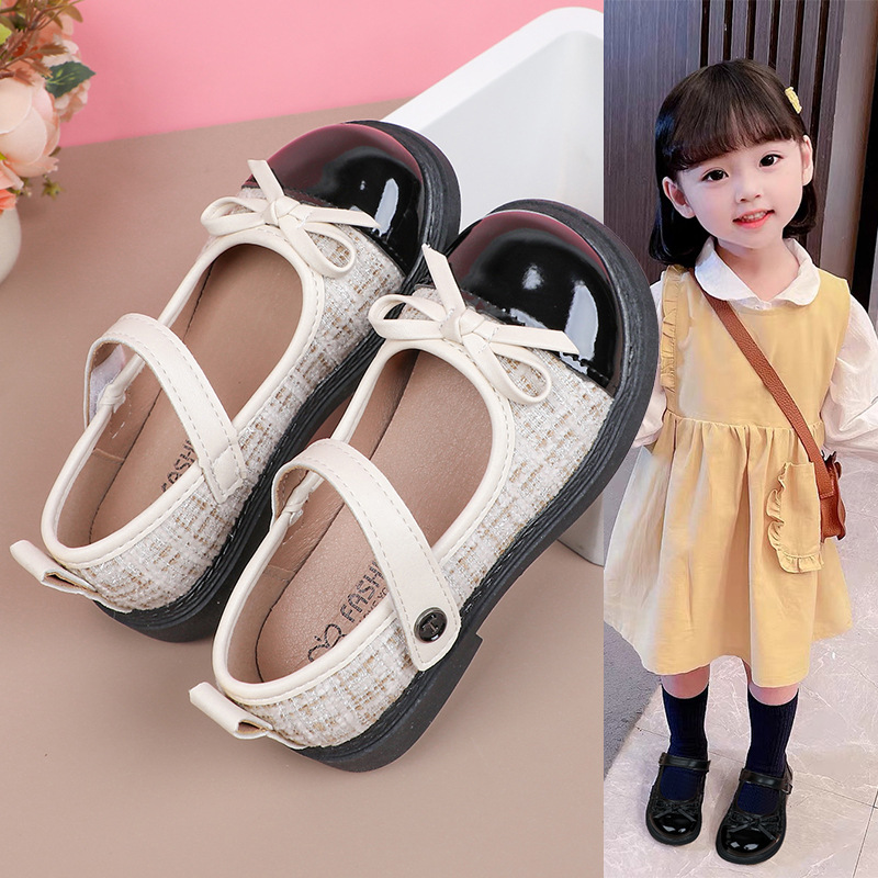 Zapatos de cuero para niñas 2025 nueva primavera pequeña fragancia para niños zapatos de princesa zapatos de espectáculo para niñas zapatos de suela suave image 5