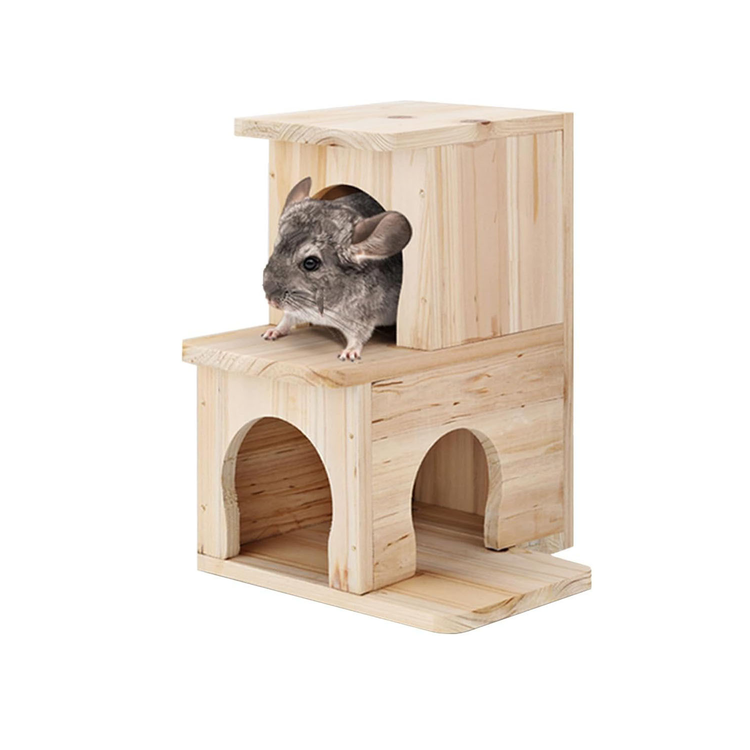 Hidden Natural Wood Eco-Friendly, Stylish, Safe, Durable, Paint-Free Hamster House, Pure Solid Wood, Natural Wood Color