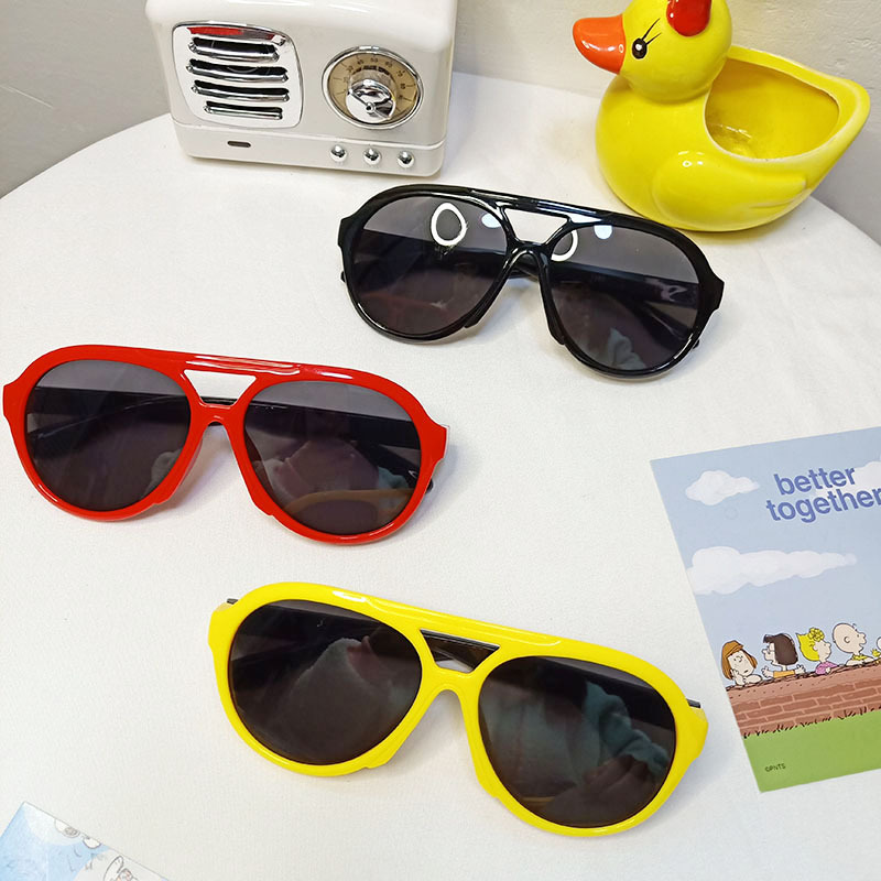 Cute Sun Sunglasses UV400 Protection Resin Round Frame Kids Sunglasses display picture 4