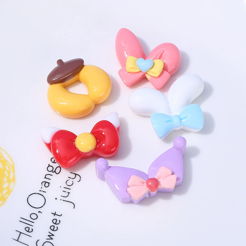 Кейс для телефона с мультяшным дизайном и кремовым оттенком, шнур для волос, аксессуар для волос