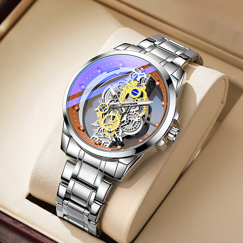 Transmisión en vivo de celebridades de Internet Venta caliente Cinturón luminoso hueco Reloj de cuarzo para mujer Reloj de alto valor Protección del medio ambiente