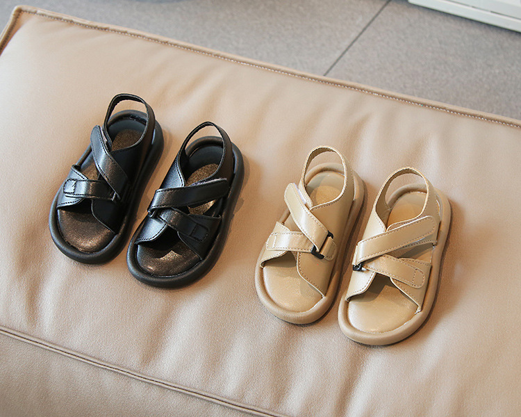 Versione coreana casual Velcro 2022 estate nuove scarpe da spiaggia per ragazzi e ragazze tendenza per sandali per bambini di piccole e medie dimensioni_voghion.com