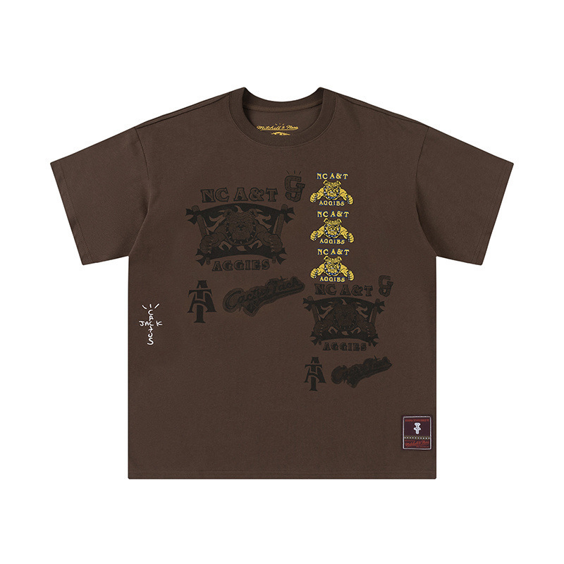 Travis Scott Short-Sleeved 2025 Summer New Ts Joint Kaws Fujiwara Hiroshi American Hip-Hop Trendyy T-Shirt