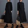 Demi-season fashionable corduroy dress for leisure, long skirt, oversize, mid-length, autumn
