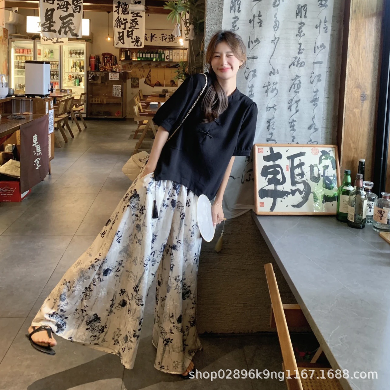 [5 días de preventa] [Pantalones de seda de algodón] Pantalones de pijama de seda de algodón para mujer