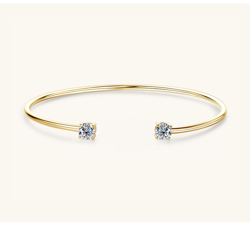 双钻莫桑钻石手镯