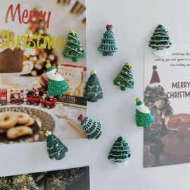 可爱圣诞系列冰箱贴创意圣诞节装饰磁吸圣诞树留言贴装饰照片