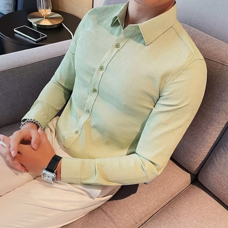 Fashionable demi-season solid color base shirt