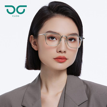 韩版时尚防蓝光眼镜 时尚金属平光镜小红书网红同款素颜眼镜框