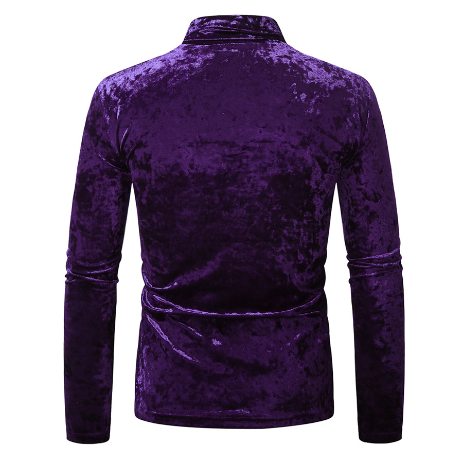boy Cross-Border Foreign Trade Independent Station Autumn Winter New Velvet Turtleneck Base Shirt Men's European_voghion.com