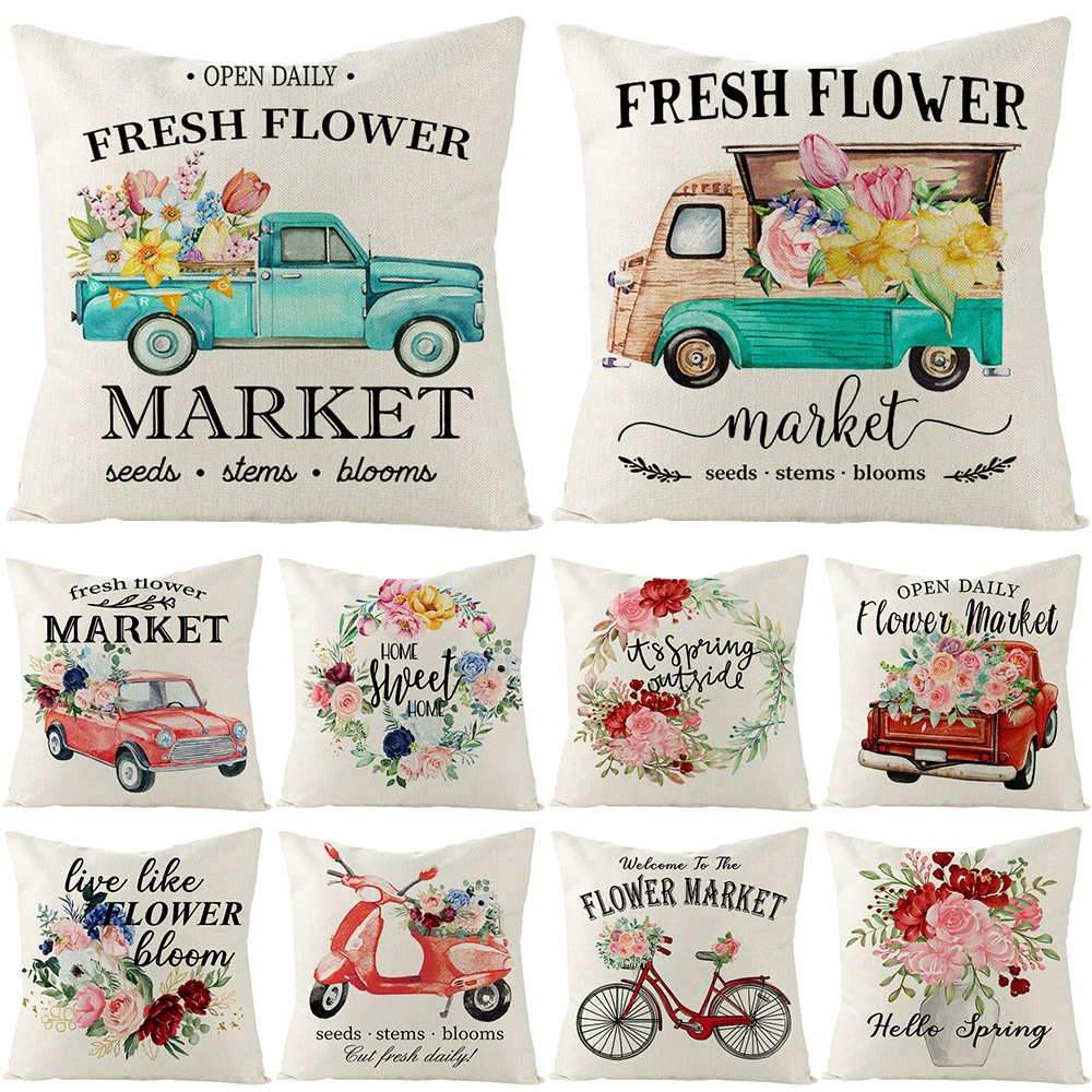 Грузовик, подушка, наволочка, sofa for bed, аромат flowers