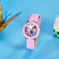 Внешняя торговля новый детский мультфильм бабочка кварцевые часы для девочек милые водонепроницаемые подарочные часы