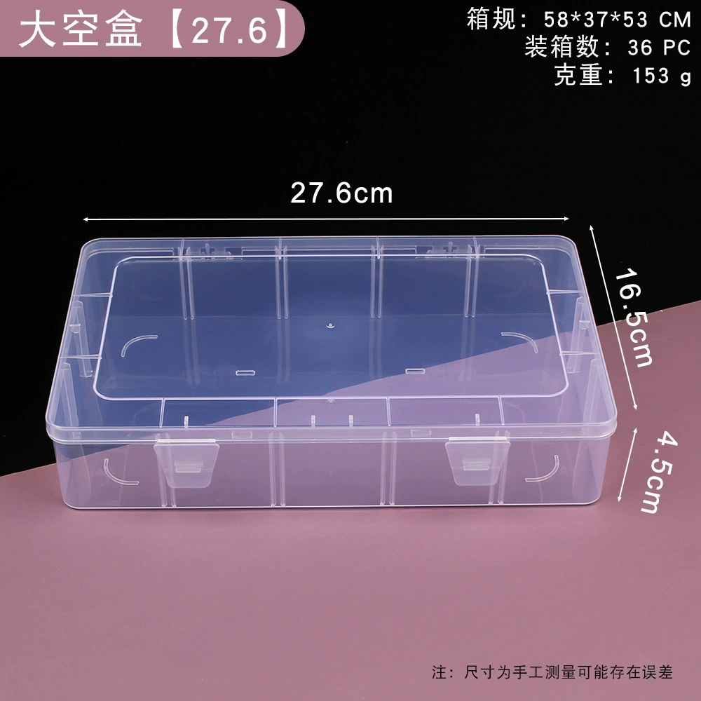 RSNN Square Transparent Plastic Storage Box for Accessories with Beads - Clear Mini Box