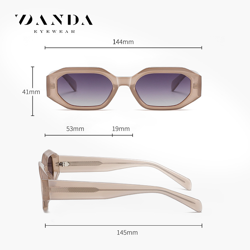 Nuevas gafas de sol polarizadas de placa S26122 personalidad transfronteriza gafas de sol multilaterales irregulares gafas de sol para exteriores