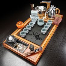全自动茶具套装家用功夫流水实木仿乌金石茶盘紫砂泡茶壶茶台特价