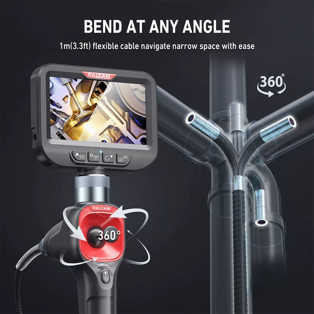 Инспекционная камера с шарнирным бороскопом Ralcam