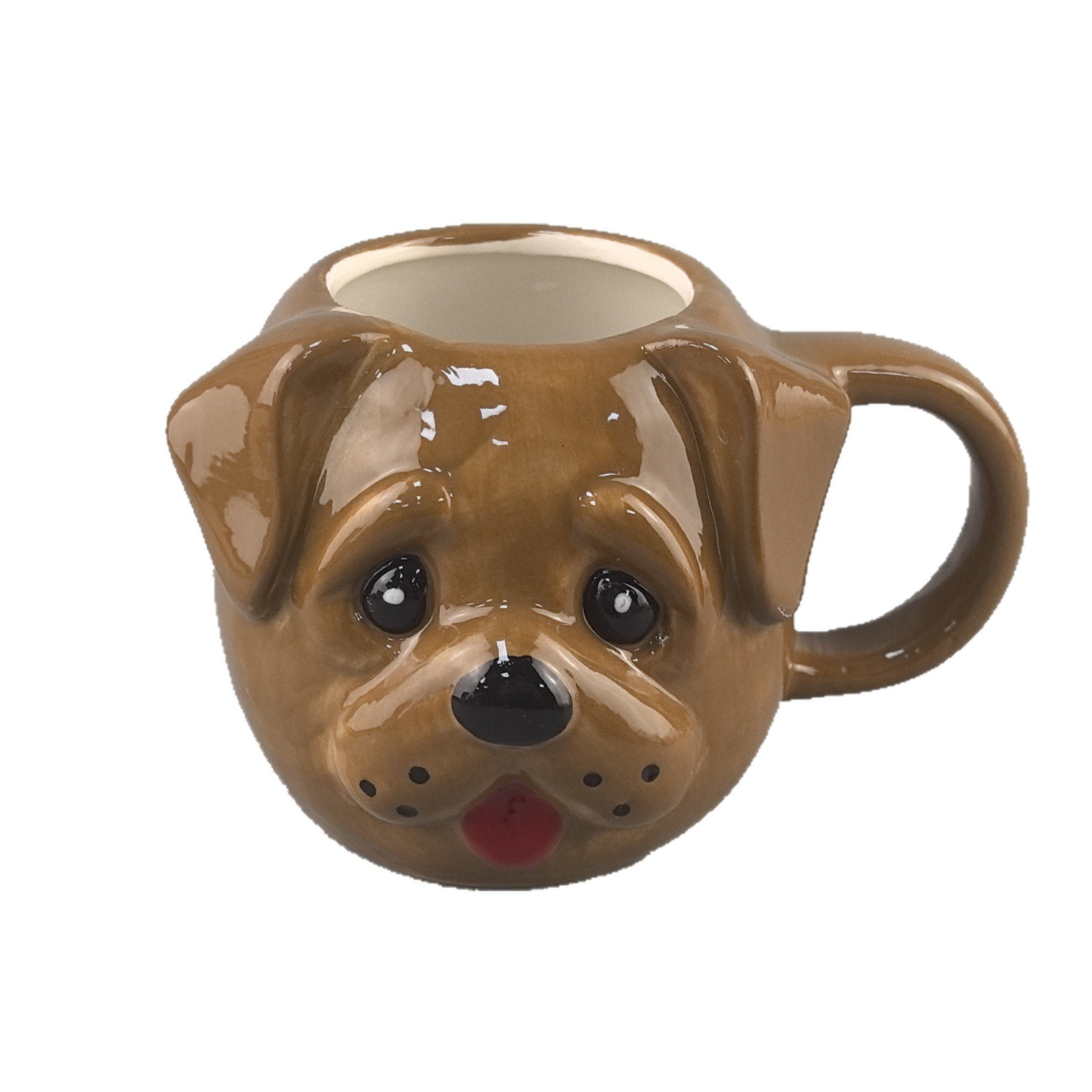 Creativo pintado a mano taza de café de perro taza de cerámica taza de té animal cabeza taza de regalo 3D taza de cerámica cabeza de perro taza