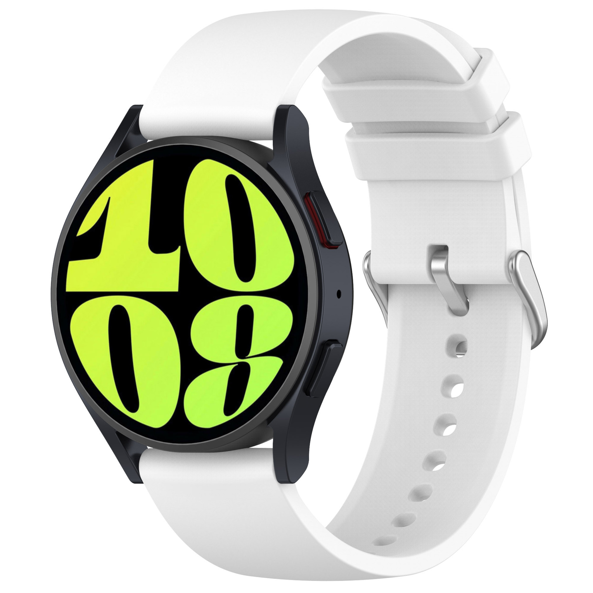 White (silver buckle)