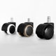 Factory office chair universal wheel snap ring insert rod flat screw tooth 2 inch mute wheel PU edge light swivel chair caster