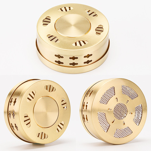 Moxibustion box portable moxibustion warming moxibustion device pure copper flat copper vertical needle screw steel box hollow smoke-free moxibustion pot stove hot compress
